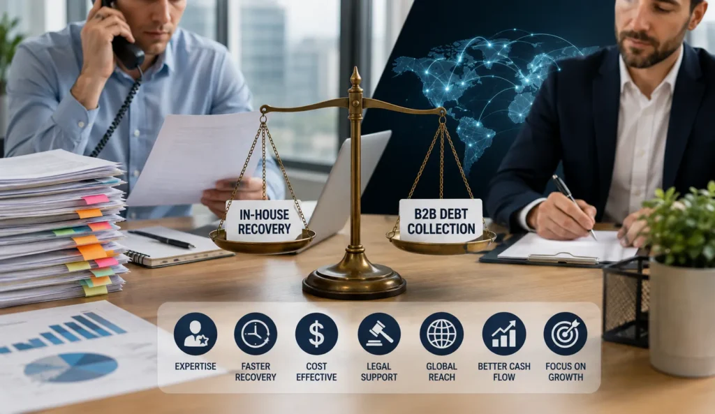 B2B Debt Collection vs. In-House Recovery: Which Is Better for Your Business?